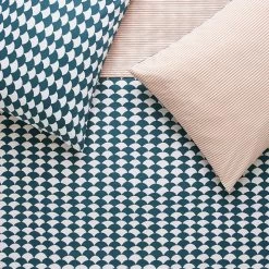 Habitat Cotton Scallop Teal Reversible Bedding Set-Superking -Habitat 9207938 R Z007A