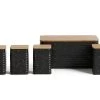 Habitat Set Of 5 Speckle Bamboo Storage - Black 2 Habitat Set Of 5 Speckle Bamboo Storage - Black -Habitat 9208212 R Z001A