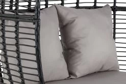 Habitat Kora 2 Seater Egg Bench - Black -Habitat 9210822 R Z003A