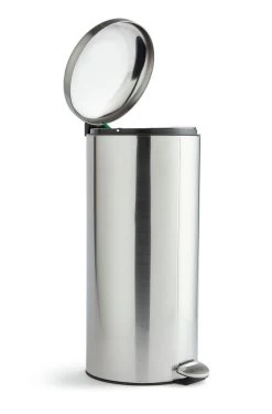 Habitat 30 Litre Domed Pedal Bin - Silver 9 Habitat 30 Litre Domed Pedal Bin - Silver -Habitat 9210987 R Z002A