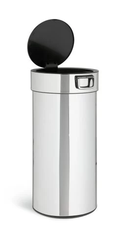 Habitat 30 Litre Round Touch Op Bin - Silver -Habitat 9211254 R Z002A