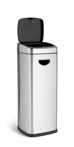 Habitat 30 Litre Square Touch Top Bin - Silver -Habitat 9212569 R Z002A