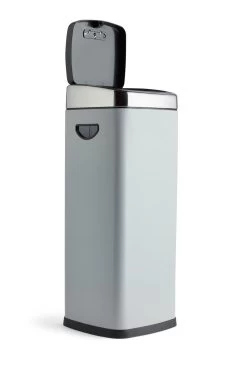 Habitat 30 Litre Square Touch Top Bin - Gunmetal 9 Habitat 30 Litre Square Touch Top Bin - Gunmetal -Habitat 9212662 R Z002A