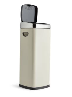 Habitat 30 Litre Square Touch Top Bin - Cream -Habitat 9212679 R Z002A