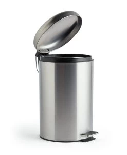 Habitat 12 Litre Domed Pedal Bin - Silver -Habitat 9212703 R Z002A