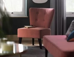 Habitat Delilah Fabric Cocktail Chair - Teal -Habitat 9213135 R Z001C