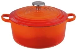 Habitat 3.3 Litre Cast Iron Casserole Dish - Orange