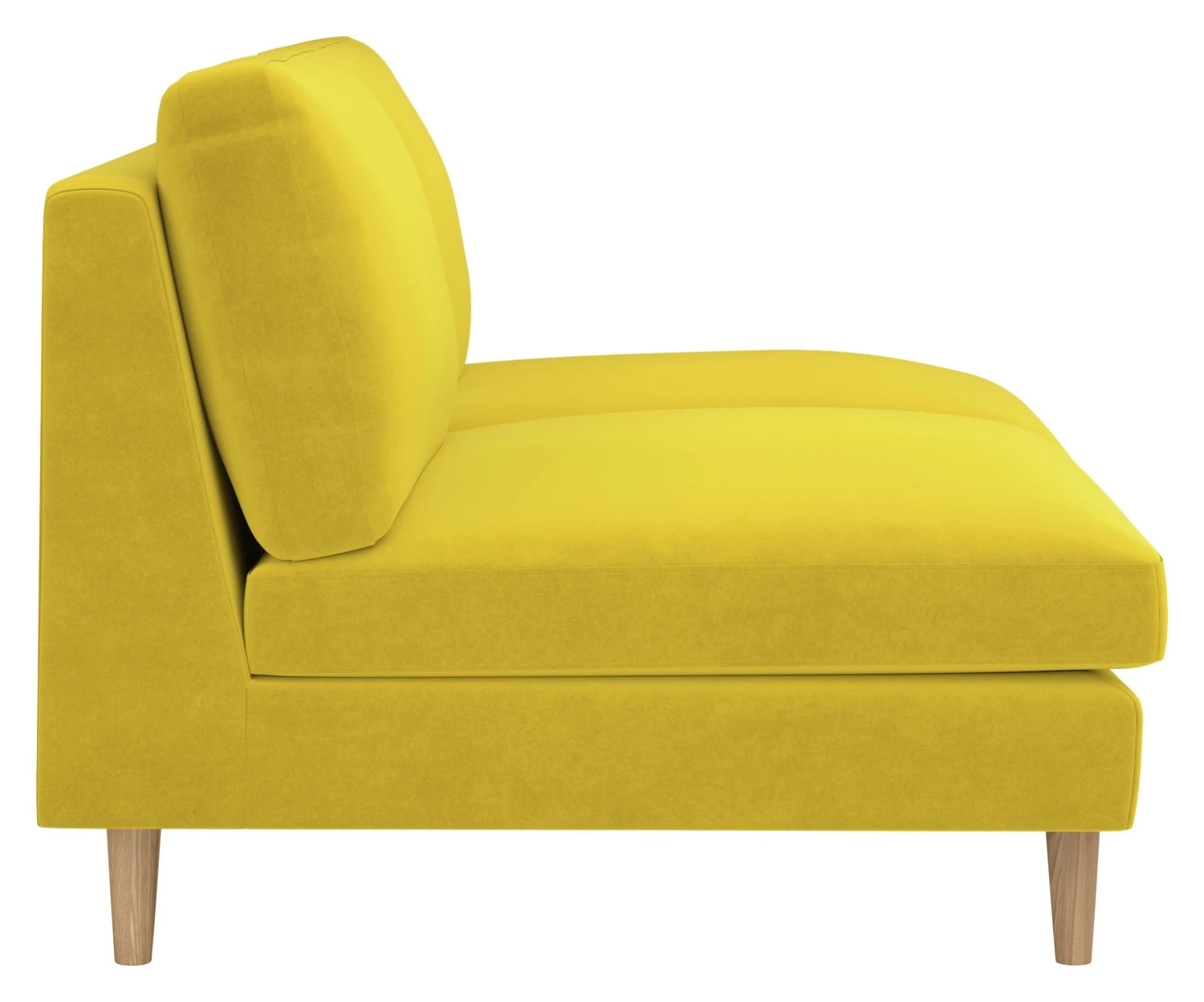 Habitat Teo Velvet 2 Seater Sofa - Yellow 8 Habitat Teo Velvet 2 Seater Sofa - Yellow - Image 6