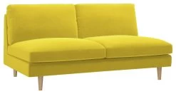 Habitat Teo Velvet 2 Seater Sofa - Yellow 15 Habitat Teo Velvet 2 Seater Sofa - Yellow -Habitat 9216840 R Z008A