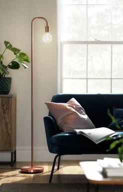 Habitat Rayner Floor Lamp - Rose Gold -Habitat 9222061 R Z003C