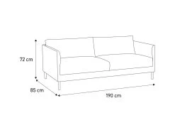Habitat Hyde Velvet 3 Seater Sofa - Yellow -Habitat 9266292 R E001
