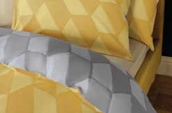 Habitat Industrial Geo Grey Reversible Bedding Set - Single -Habitat 9281318 R Z006A