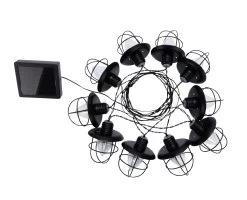 Habitat 10 Warm White Caged Bulb LED Solar String Lights -Habitat 9298057 R Z001A