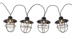 Habitat 10 Warm White Caged Bulb LED Solar String Lights -Habitat 9298057 R Z004A