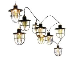 Habitat 10 Warm White Caged Bulb LED Solar String Lights -Habitat 9298057 R Z004C