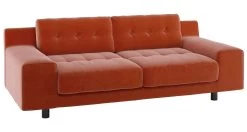 Habitat Hendricks Velvet 3 Seater Sofa - Orange -Habitat 9299166 R Z008A
