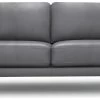 Habitat Jackson Leather 4 Seater Sofa - Grey -Habitat 9303203 R Z001A