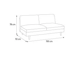 Habitat Teo Velvet 2 Seater Sofa - Orange 12 Habitat Teo Velvet 2 Seater Sofa - Orange -Habitat 9303382 R E001