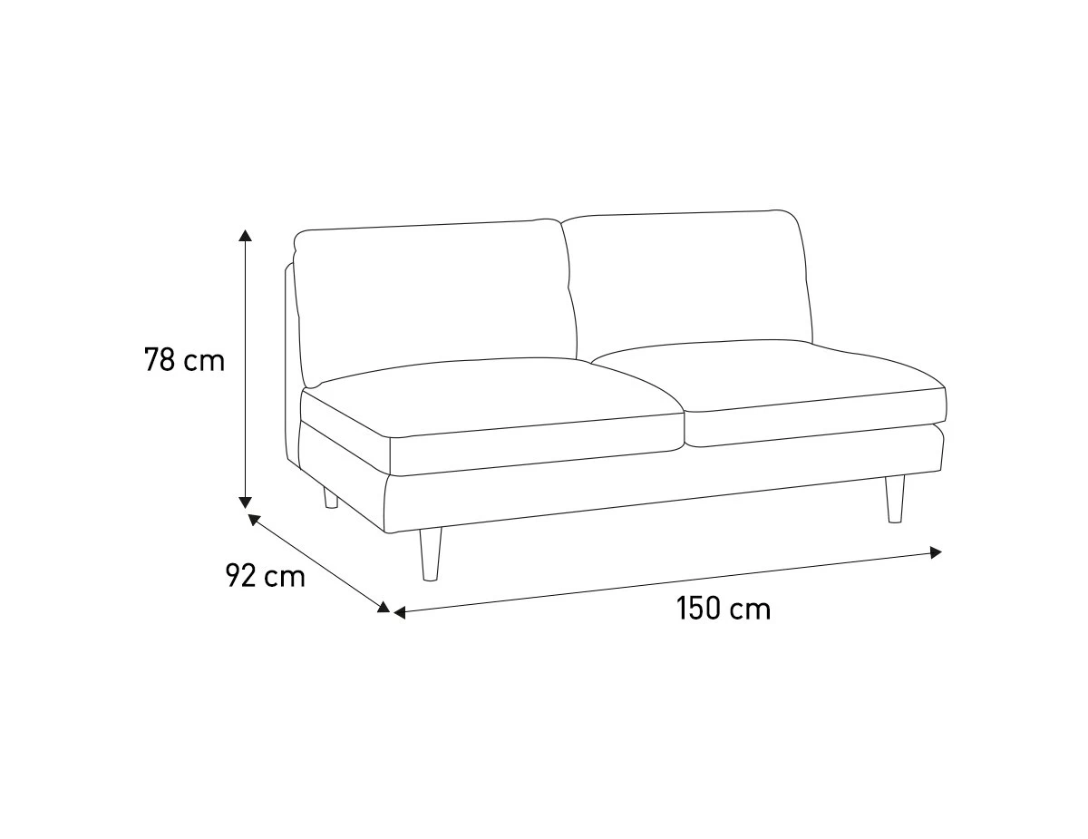 Habitat Teo Velvet 2 Seater Sofa - Orange 6 Habitat Teo Velvet 2 Seater Sofa - Orange - Image 4