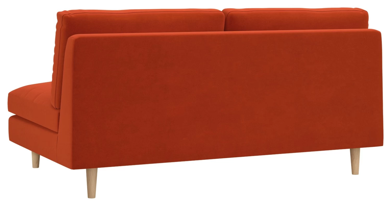 Habitat Teo Velvet 2 Seater Sofa - Orange 7 Habitat Teo Velvet 2 Seater Sofa - Orange - Image 5