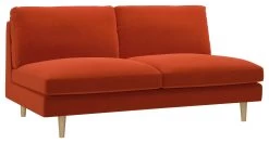 Habitat Teo Velvet 2 Seater Sofa - Orange 15 Habitat Teo Velvet 2 Seater Sofa - Orange -Habitat 9303382 R Z008A
