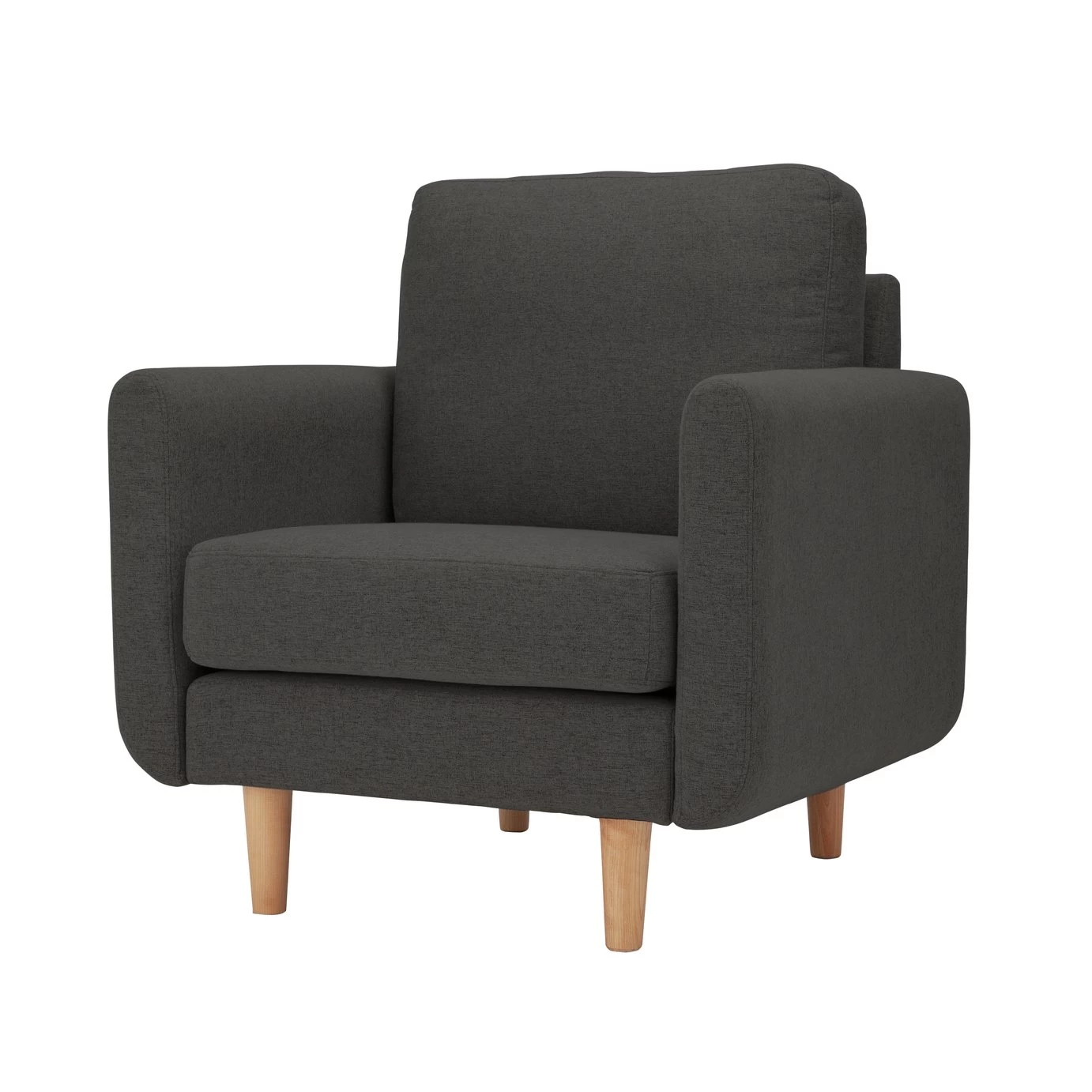 Habitat Remi Fabric Armchair In A Box - Charcoal 5 Habitat Remi Fabric Armchair In A Box - Charcoal - Image 3