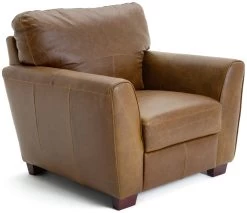 Habitat Milford Leather Armchair - Tan -Habitat 9308370 R Z004A