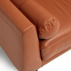 Habitat Jackson Leather Cuddle Chair - Tan -Habitat 9309939 R Z006A