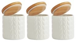 Habitat Set Of 3 Food Storage Heart Canisters 8 Habitat Set Of 3 Food Storage Heart Canisters -Habitat 9310519 R Z002A
