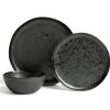 Habitat Preto 12 Piece Stoneware Dinner Set - Black -Habitat 9310708 R Z001A