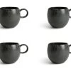 Habitat Set Of 4 Preto Stoneware Mugs -Habitat 9310784 R Z001A