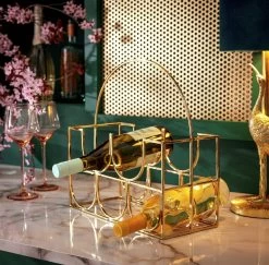 Habitat Japonica 5 Bottle Stainless Steel Wine Rack -Habitat 9311013 R Z001C