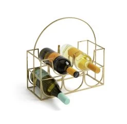 Habitat Japonica 5 Bottle Stainless Steel Wine Rack -Habitat 9311013 R Z003A