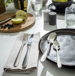 Habitat Hammered 16 Piece Stainless Steel Cutlery Set -Habitat 9311130 R Z001C