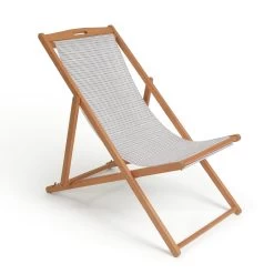 Habitat Folding Wooden Garden Deck Chair - Grey -Habitat 9311233 R Z002A