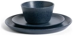 Habitat Addison 12 Piece Stoneware Dinner Set - Blue -Habitat 9311446 R Z002A