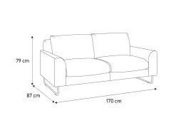 Habitat Lyle Leather 2 Seater Sofa - Tan -Habitat 9325171 R E001