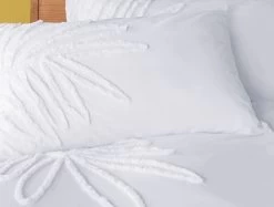 Habitat Cotton Tufted Leaf White Bedding Set - Double -Habitat 9328587 R Z004A