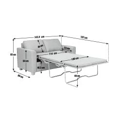 Habitat Apartment 2 Seater Fabric Sofa Bed - Charcoal -Habitat 9340008 R Z020A