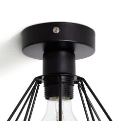 Habitat Kanso Flush To Ceiling Light - Matt Black -Habitat 9340187 R Z003A