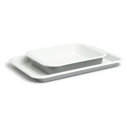 Habitat Set Of 2 Enamel Oven Tray Roaster Set -Habitat 9340462 R Z003A
