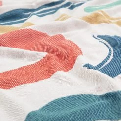 Habitat Studio Squiggle Cotton Throw - Multicoloured -Habitat 9340541 R Z003A