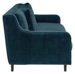Habitat Swift Velvet 3 Seater Sofa - Blue -Habitat 9342769 R Z004A