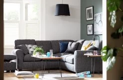 Habitat Lisbon Fabric Corner Sofa - Charcoal 13 Habitat Lisbon Fabric Corner Sofa - Charcoal -Habitat 9346583 R Z001C