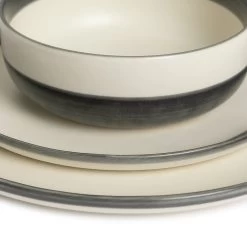 Habitat Stripe 12 Piece Stoneware Dinner Set - Multicoloured 13 Habitat Stripe 12 Piece Stoneware Dinner Set - Multicoloured -Habitat 9360992 R Z001B