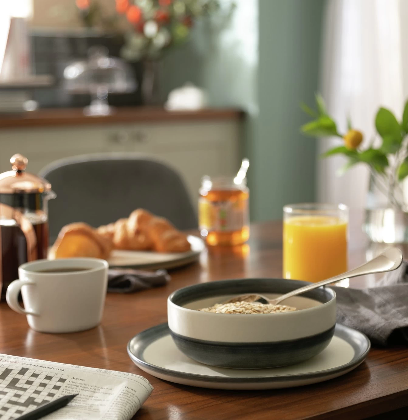 Habitat Stripe 12 Piece Stoneware Dinner Set - Multicoloured 4 Habitat Stripe 12 Piece Stoneware Dinner Set - Multicoloured - Image 2