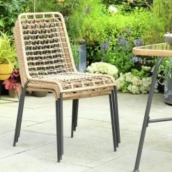 Habitat 4 Seater Bamboo Patio Set -Habitat 9372485 R Z008C
