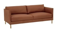 Habitat Hyde Leather 3 Seater Sofa - Tan -Habitat 9372502 R Z008A