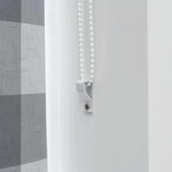 Habitat Block Check Blackout Roller Blind - 3ft - Grey -Habitat 9372746 R Z004C