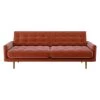 Habitat Fenner Velvet 3 Seater Sofa - Orange -Habitat 9374232 R Z001A